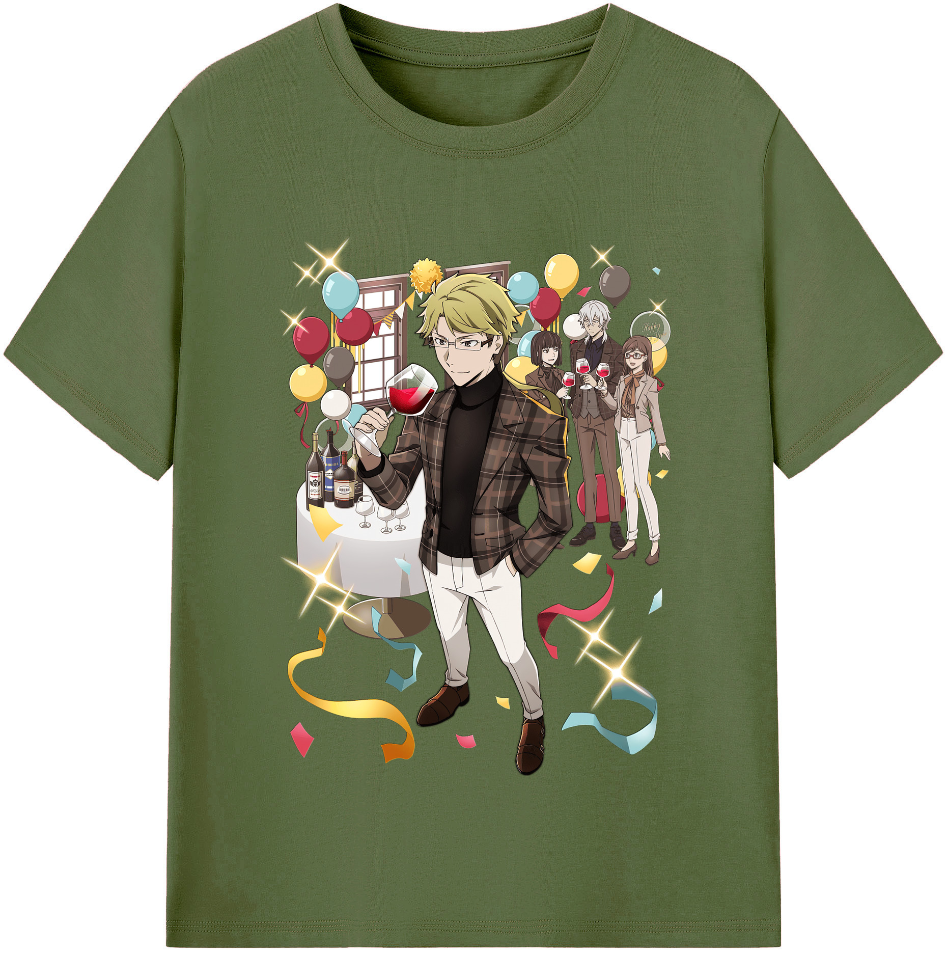 （画像用） 文豪ストレイドッグス Bungo Stray Dogs 綿100％半袖Tシャツ（フロントプリント）
